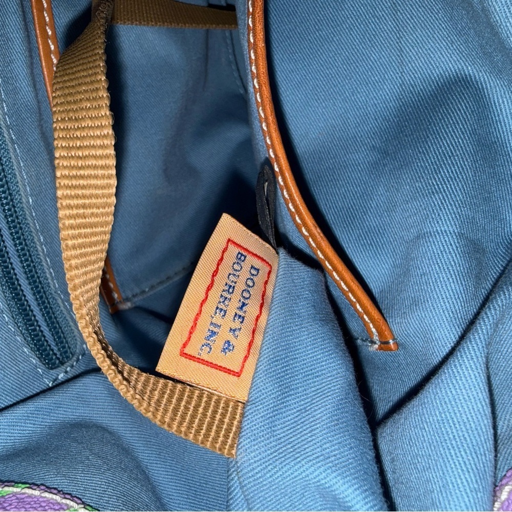 Dooney & Bourke Lavender Daffodil Botanical Collection Drawstring Purse - Picture 8 of 12